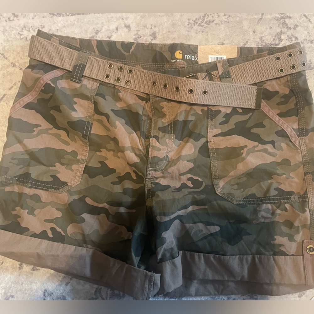 Womens Carhartt Camo Shorts